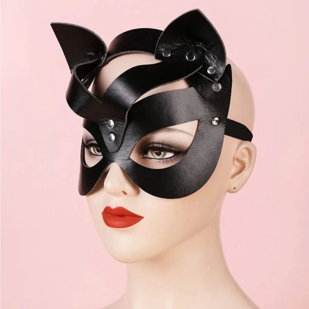 Faux Leather Halloween Costume Eye Shield